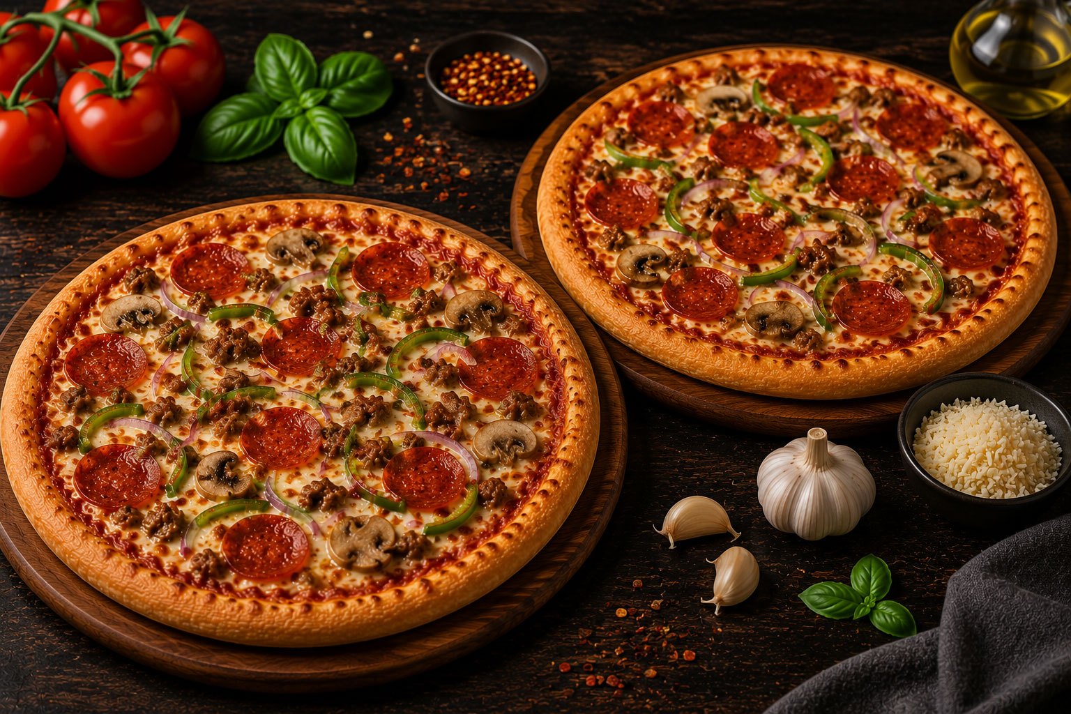 Two Medium Pizzas